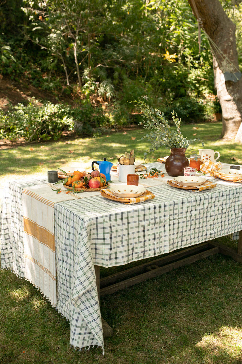 MAYFAIR PLAID - Hunter Tablecloth