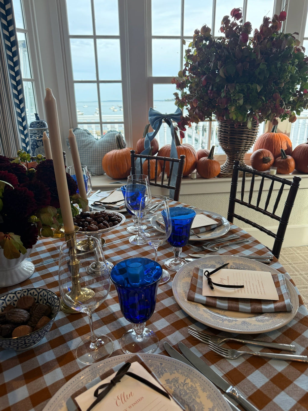 CANDY GINGHAM - Blue Tablecloth