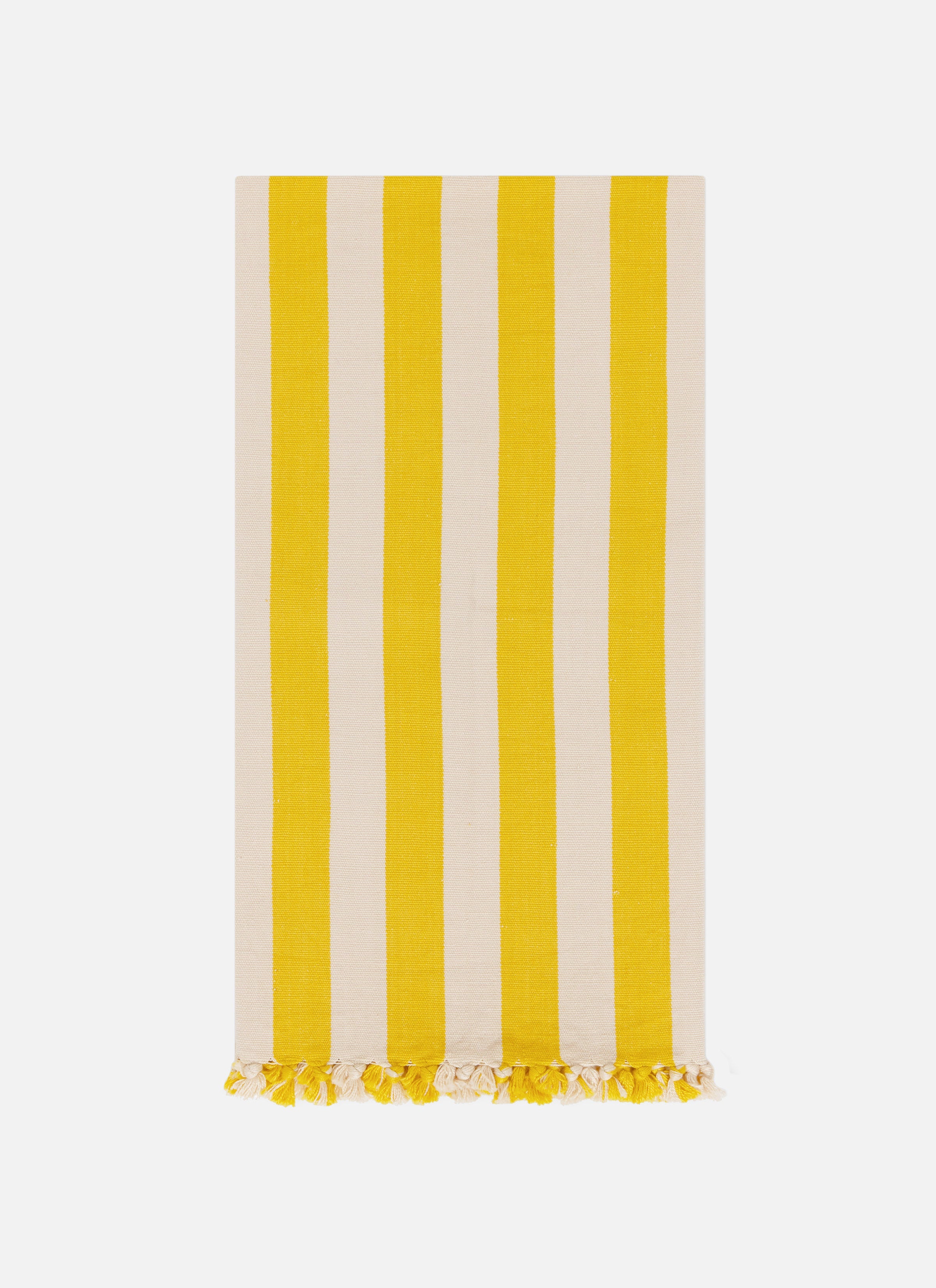 HTH x Domino MEDIUM STRIPE - Lemon & Sand Tea Towel