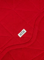 SOLID - Red Quilted Scallop Edge Placemat