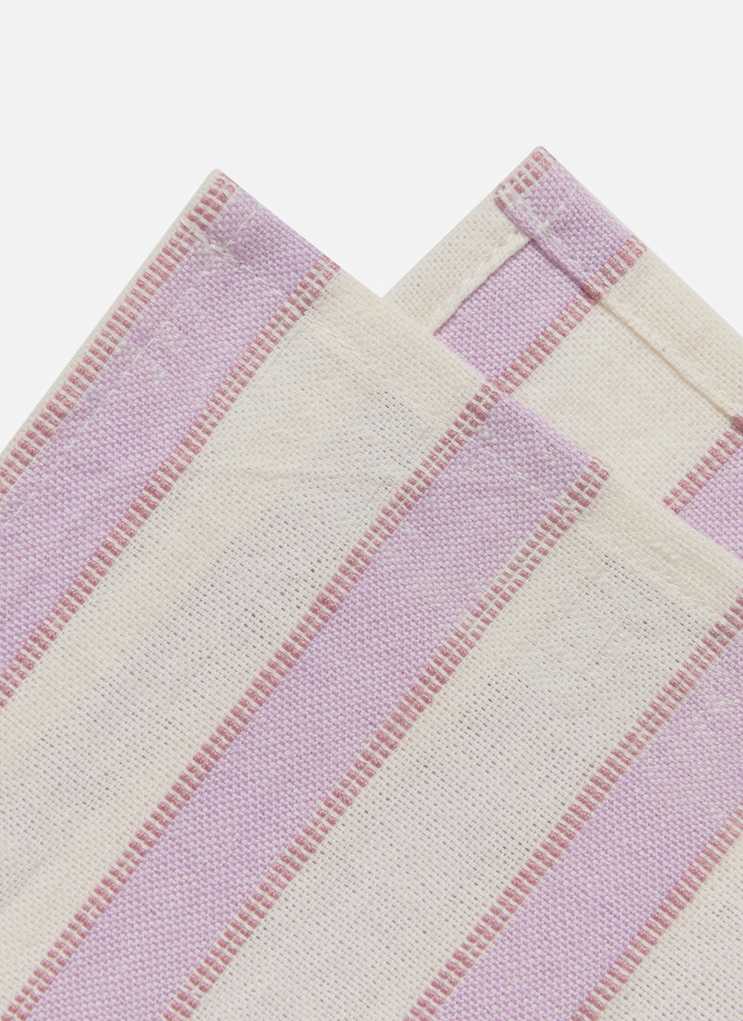 LILAC & CREAM - Stripe Napkins