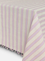 LILAC & CREAM - Stripe Tablecloth
