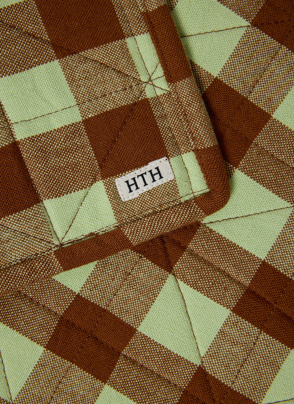 GINGHAM - Avocado Quilted Placemat