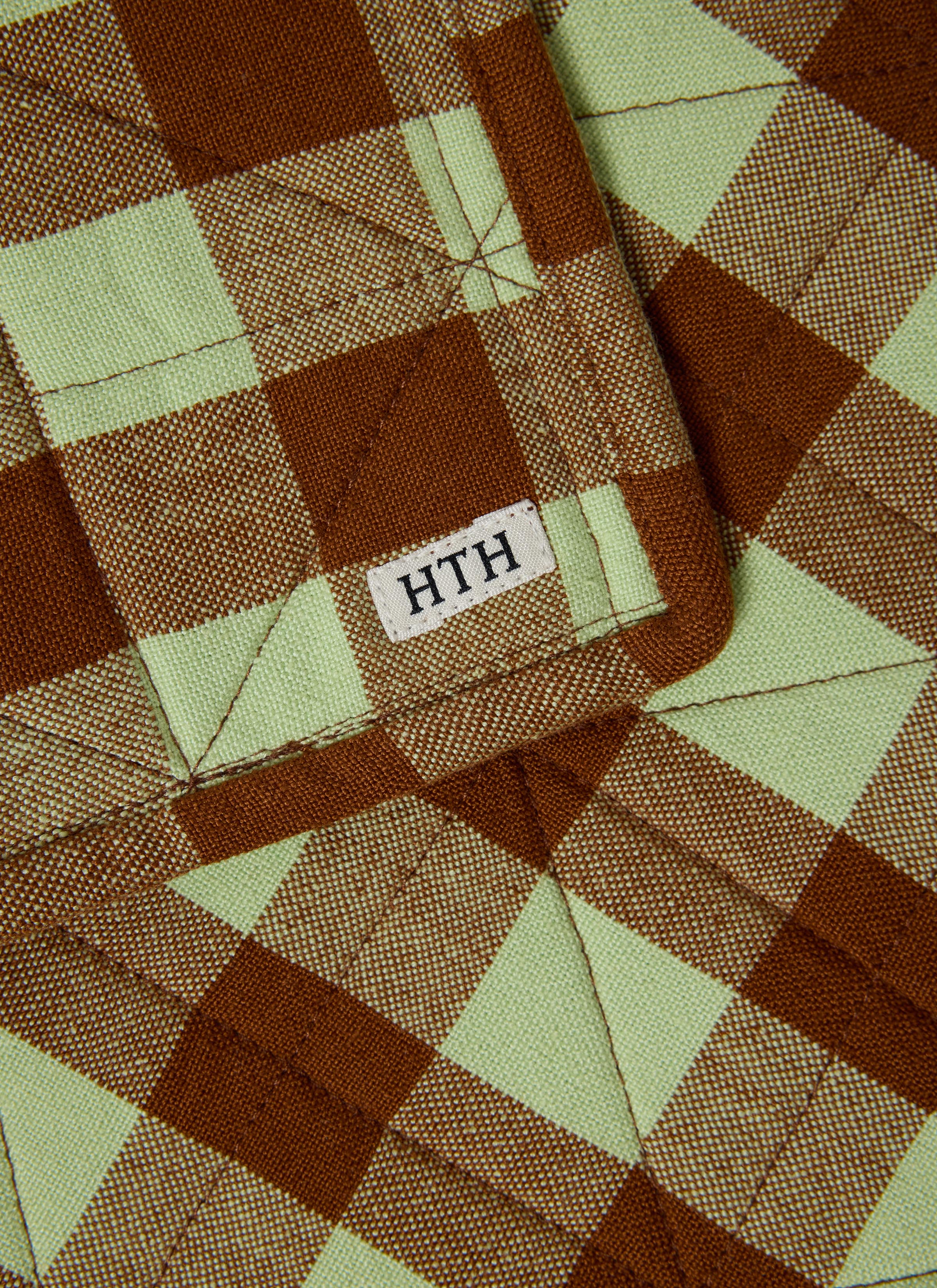 GINGHAM - Avocado Quilted Placemat