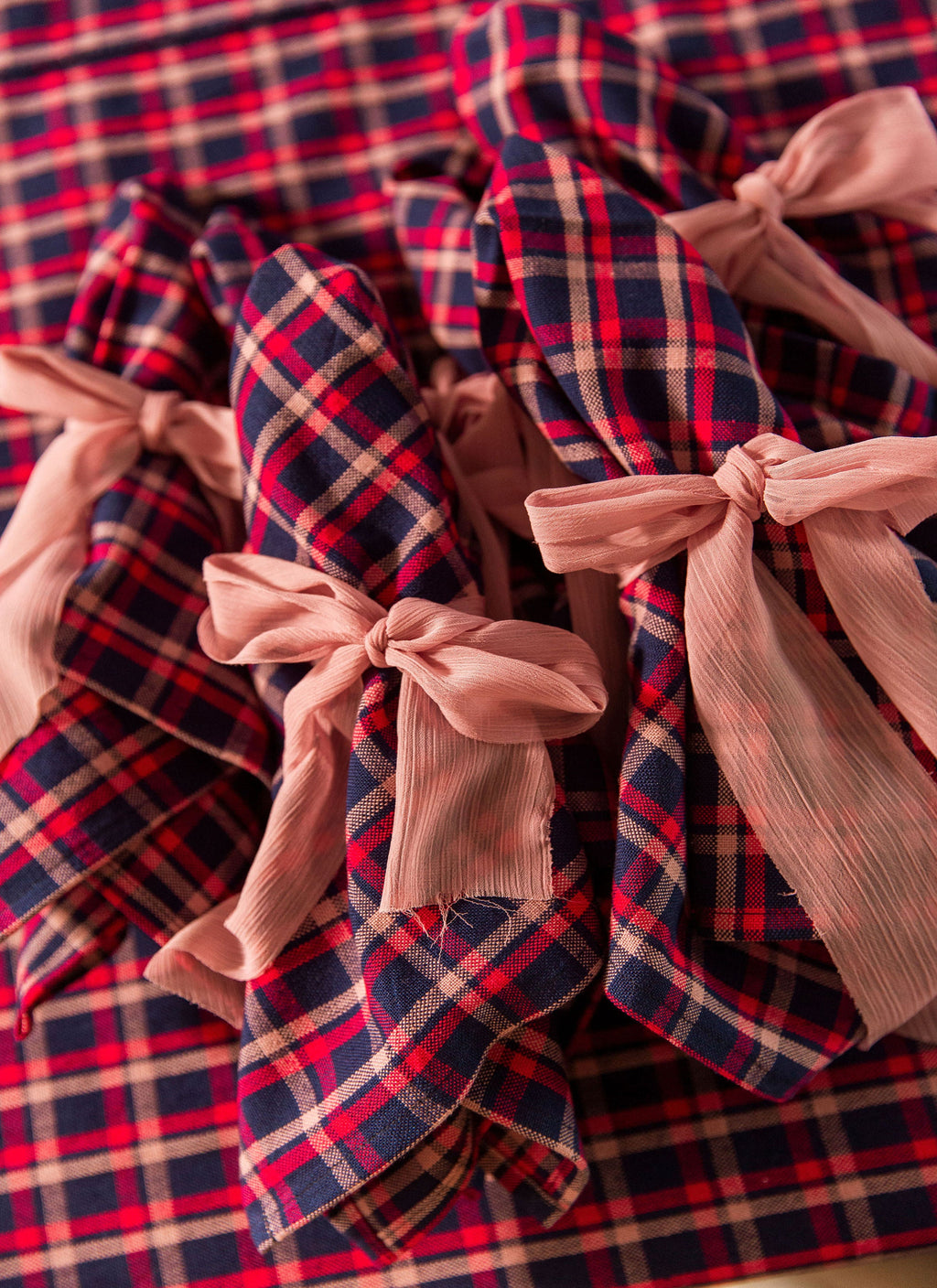 HTH x NICKEY KEHOE - Alexandra Plaid Navy Napkins