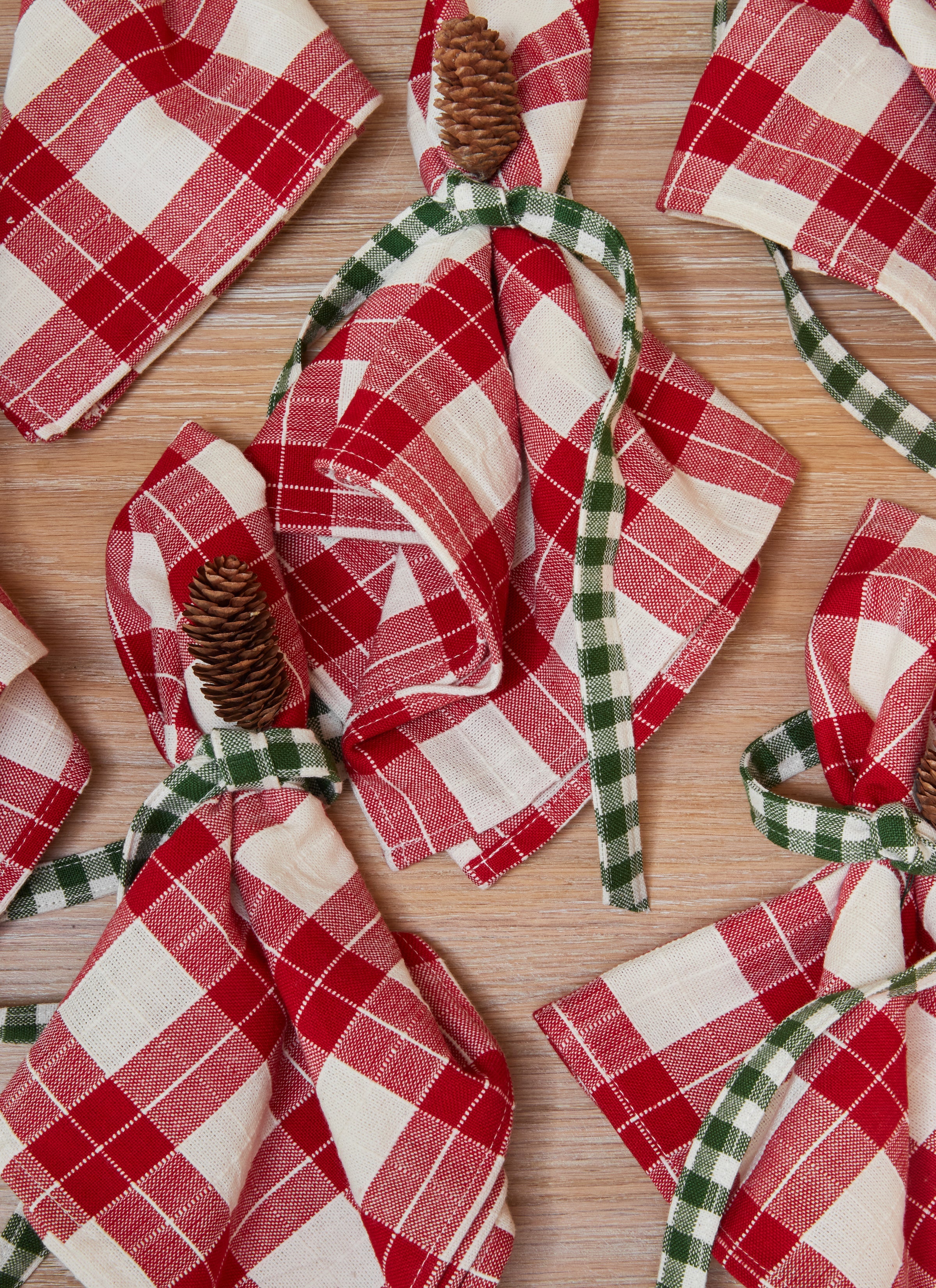 ANNABELLE PLAID - Red Napkins