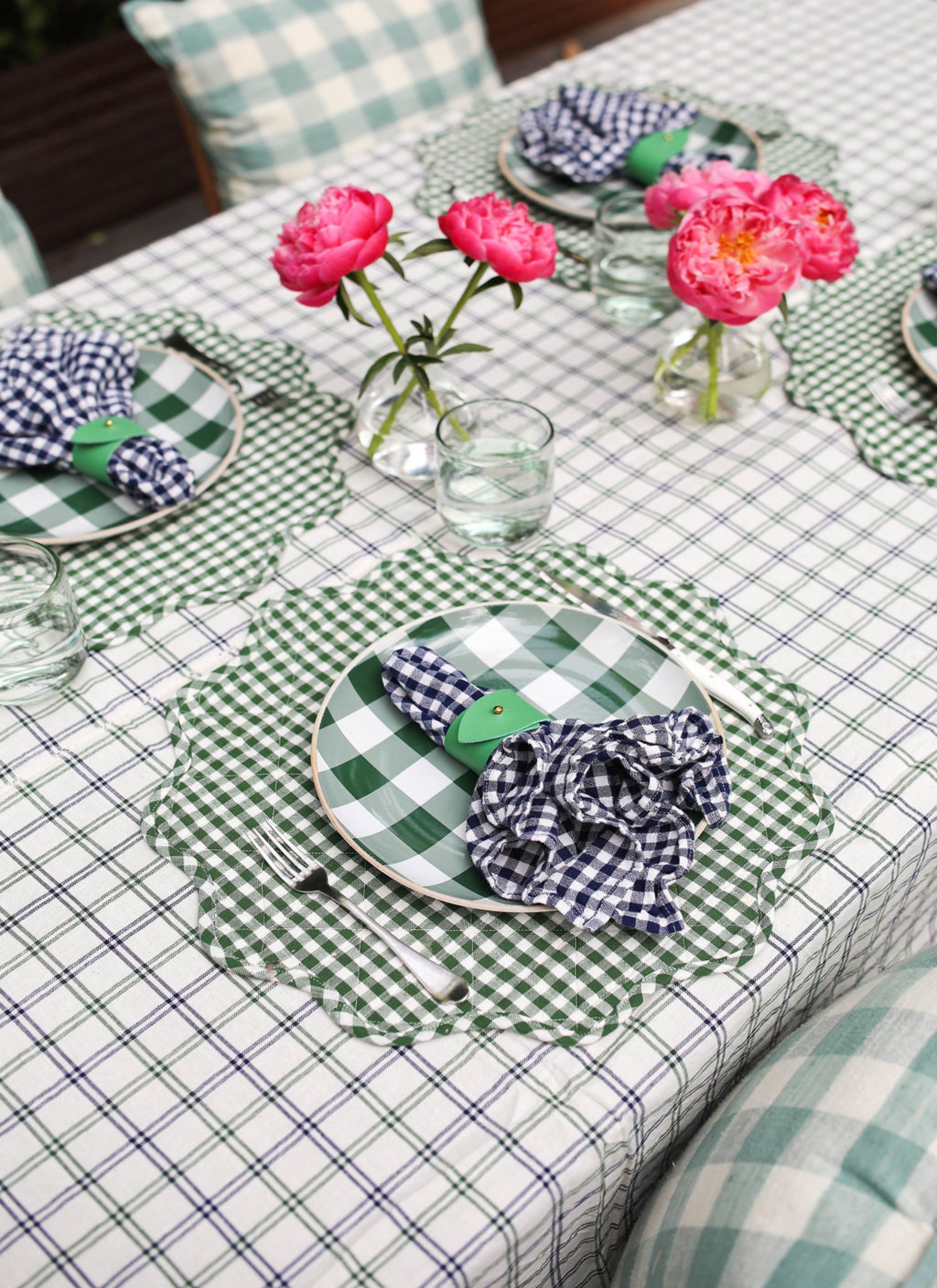 MAYFAIR PLAID - Hunter Tablecloth