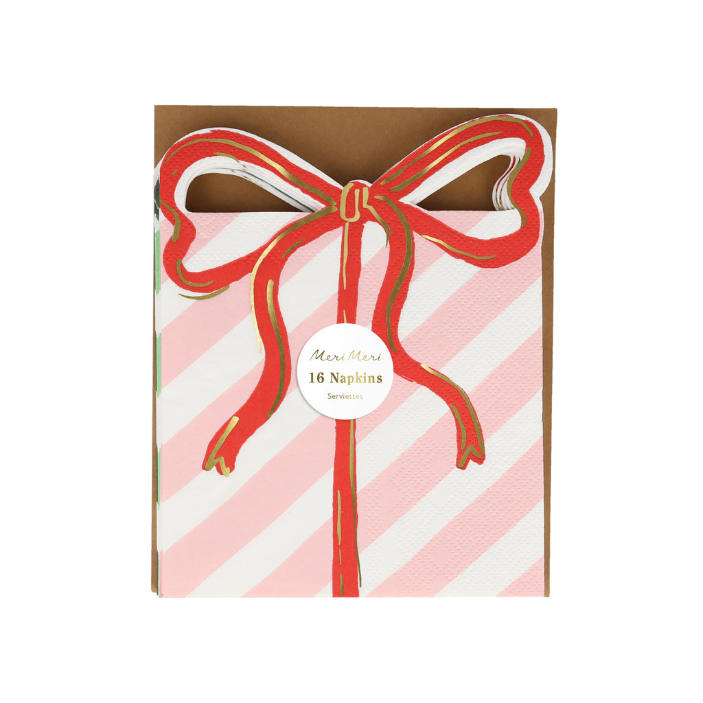 Present with Bow Napkins (x16)