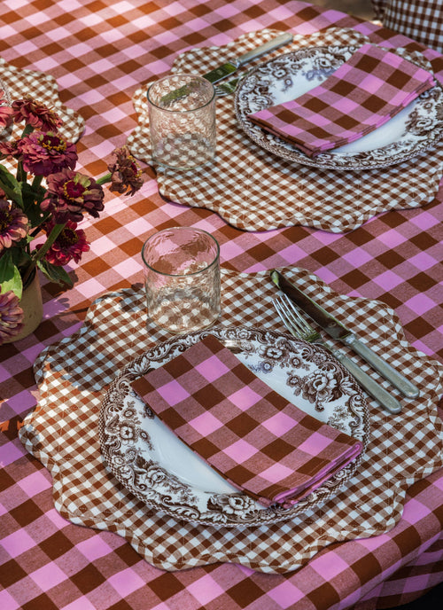 CANDY GINGHAM - Pink Napkins