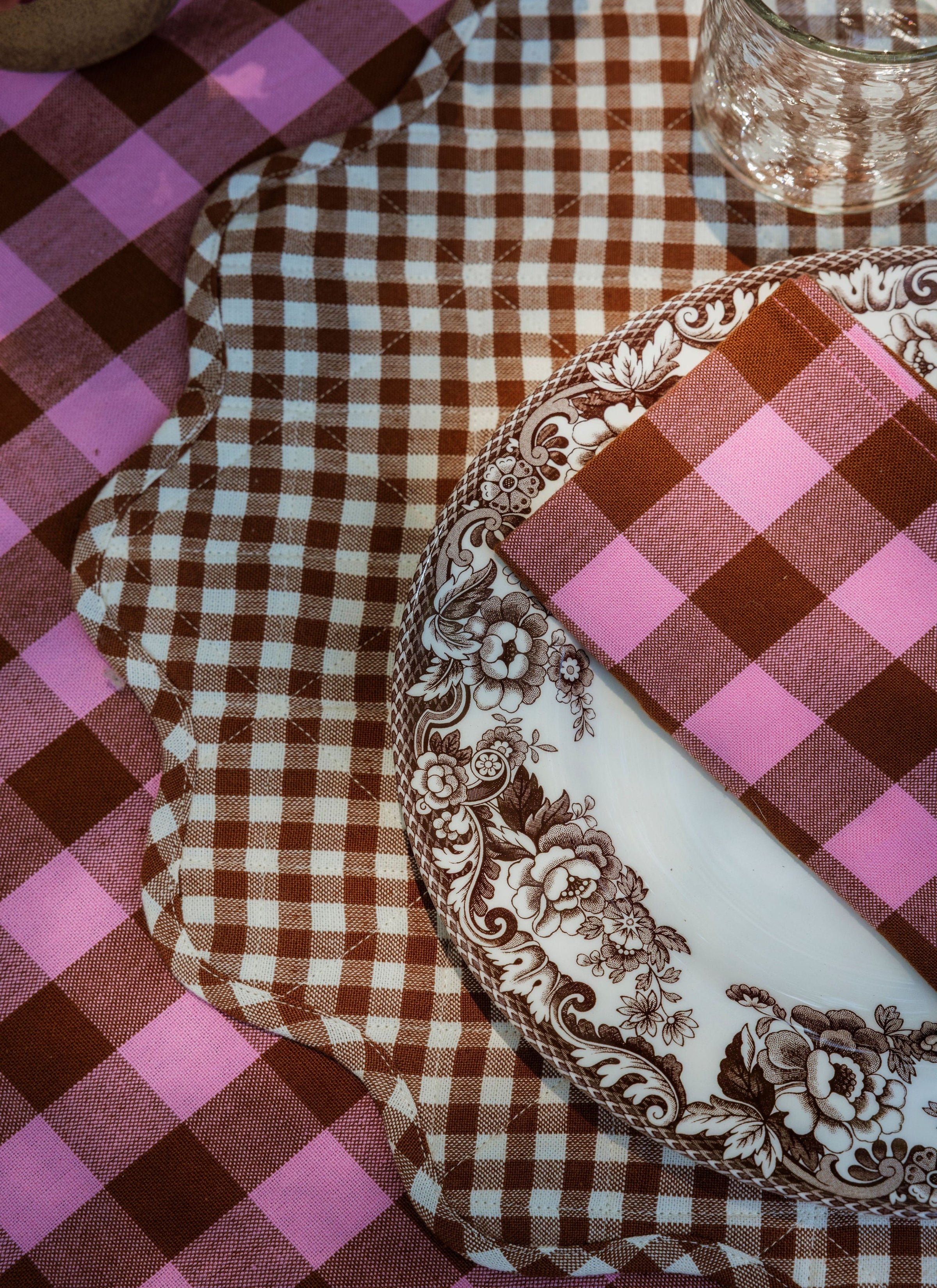 CANDY GINGHAM - Pink Napkins