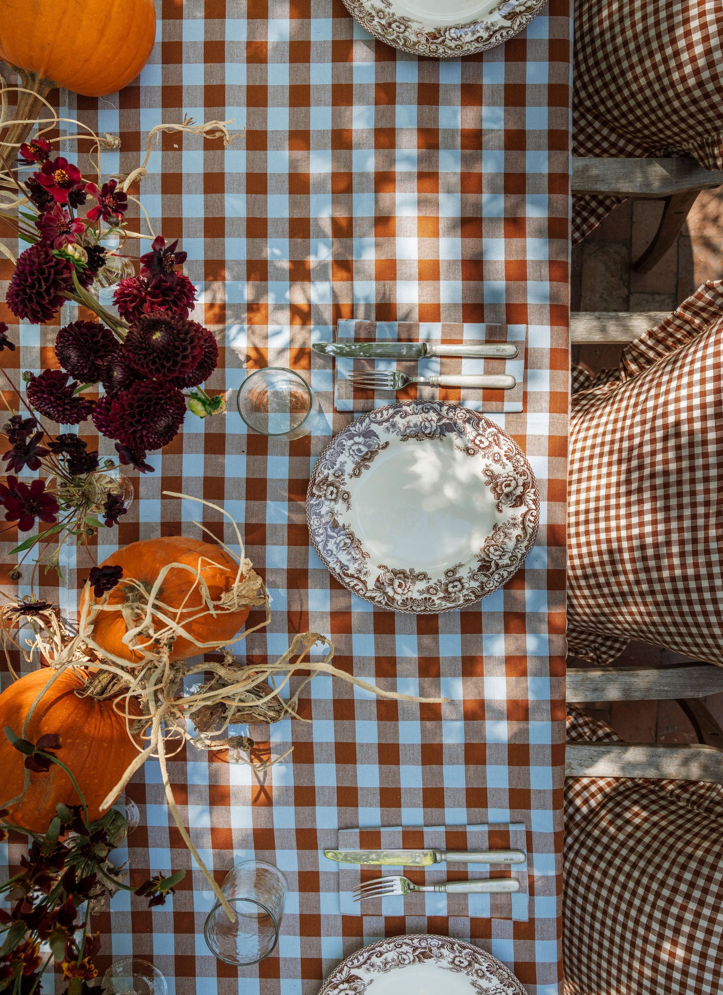 CANDY GINGHAM - Blue Tablecloth