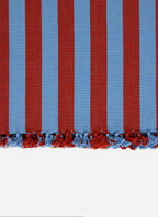 HTH x Domino MEDIUM STRIPE - Tomato & Blue Tea Towel