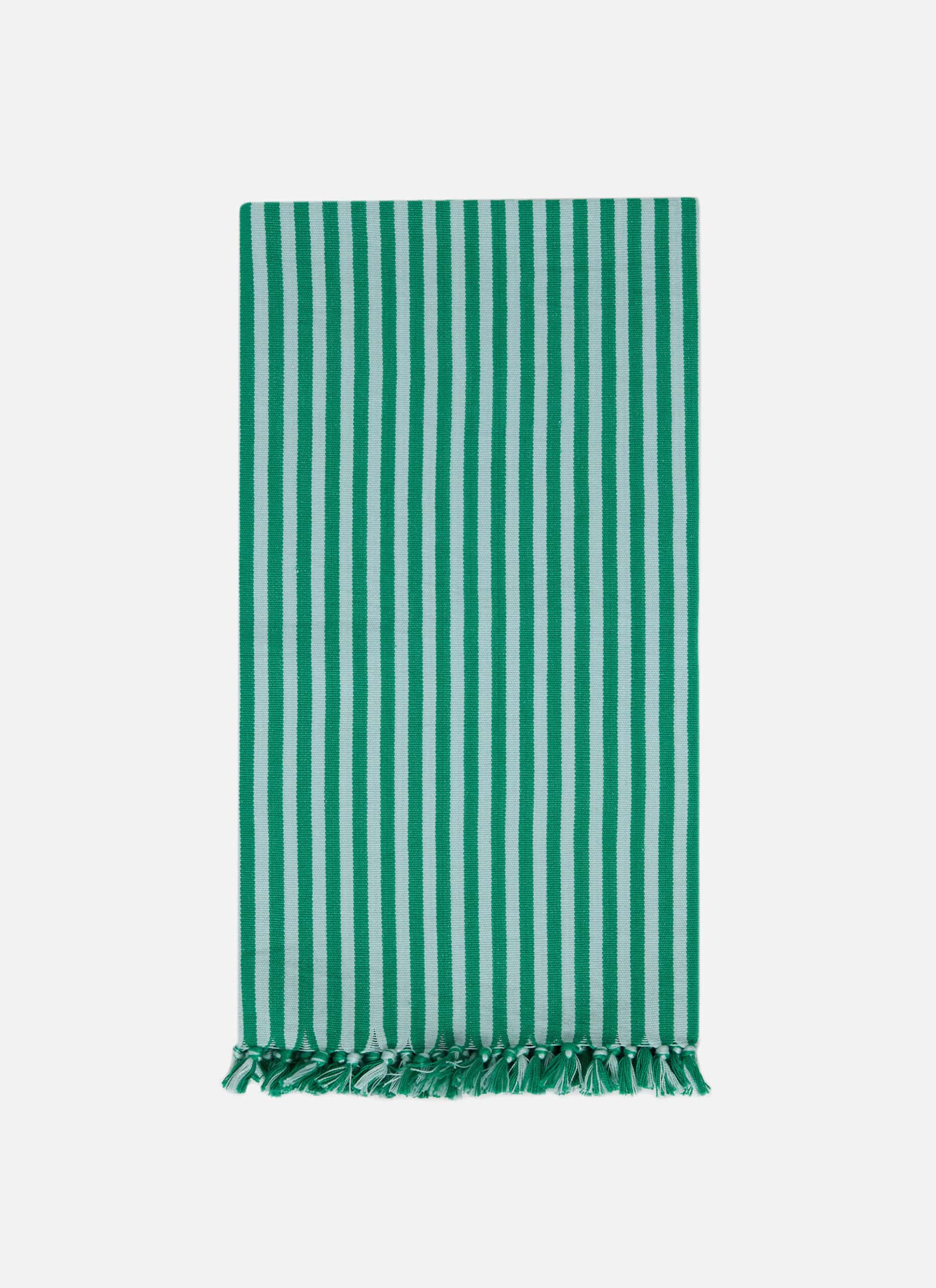 HTH x Domino MINI STRIPE -  Emerald & Sky Tea Towel