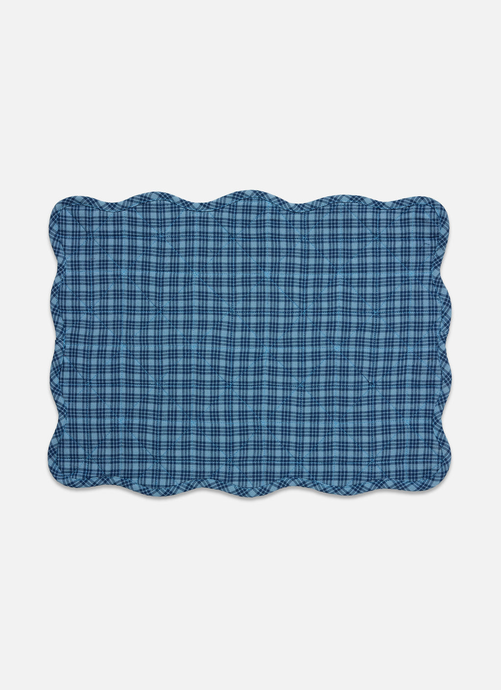 KATHERINE PLAID - Midnight Scalloped Quilted Placemat
