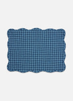 KATHERINE PLAID - Midnight Scalloped Quilted Placemat