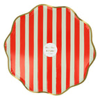Festive Stripe Dinner Plates (x8)