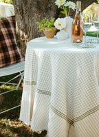 FRENCH LATTICE - Olive Tablecloth