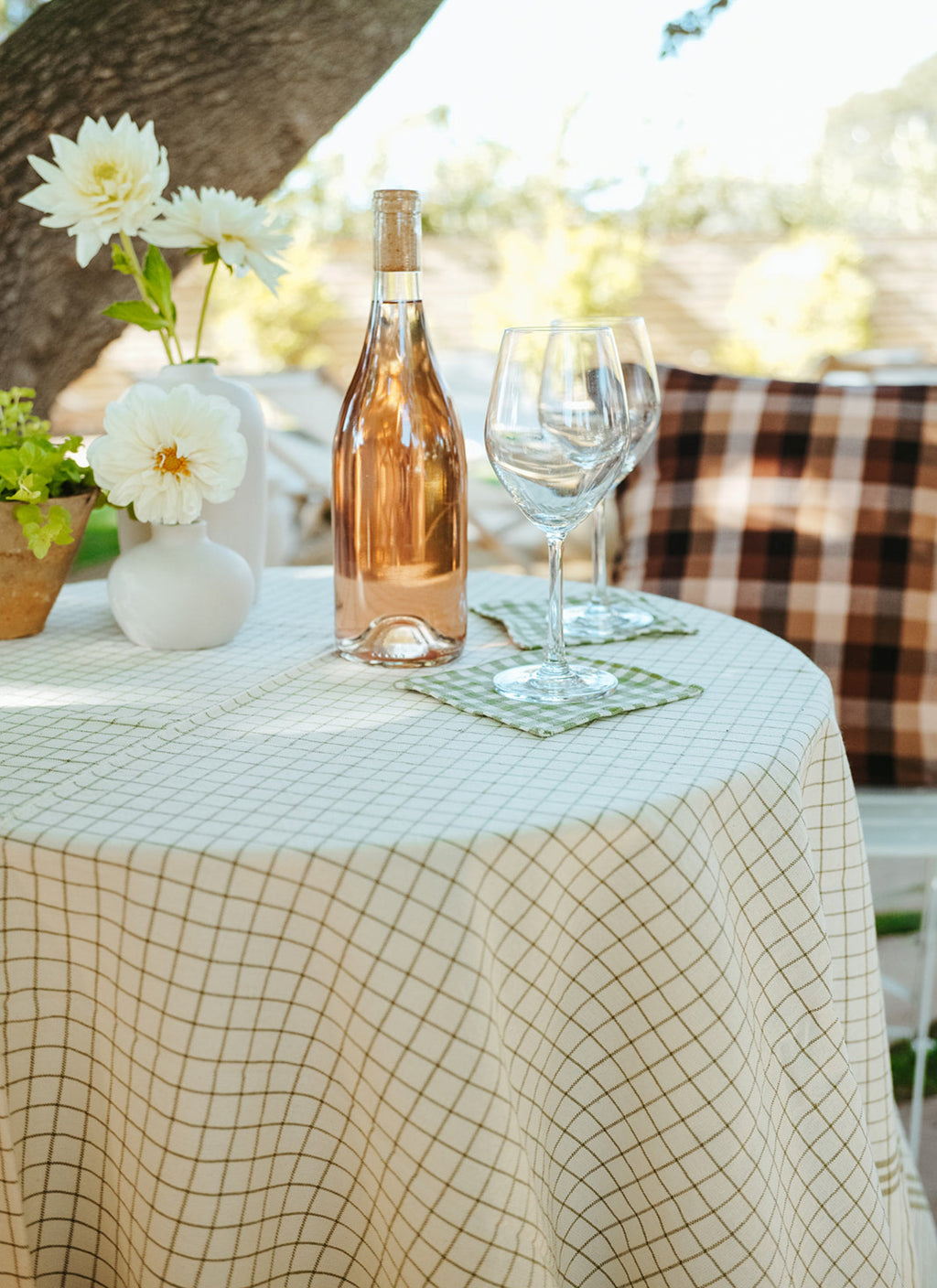 FRENCH LATTICE - Olive Tablecloth