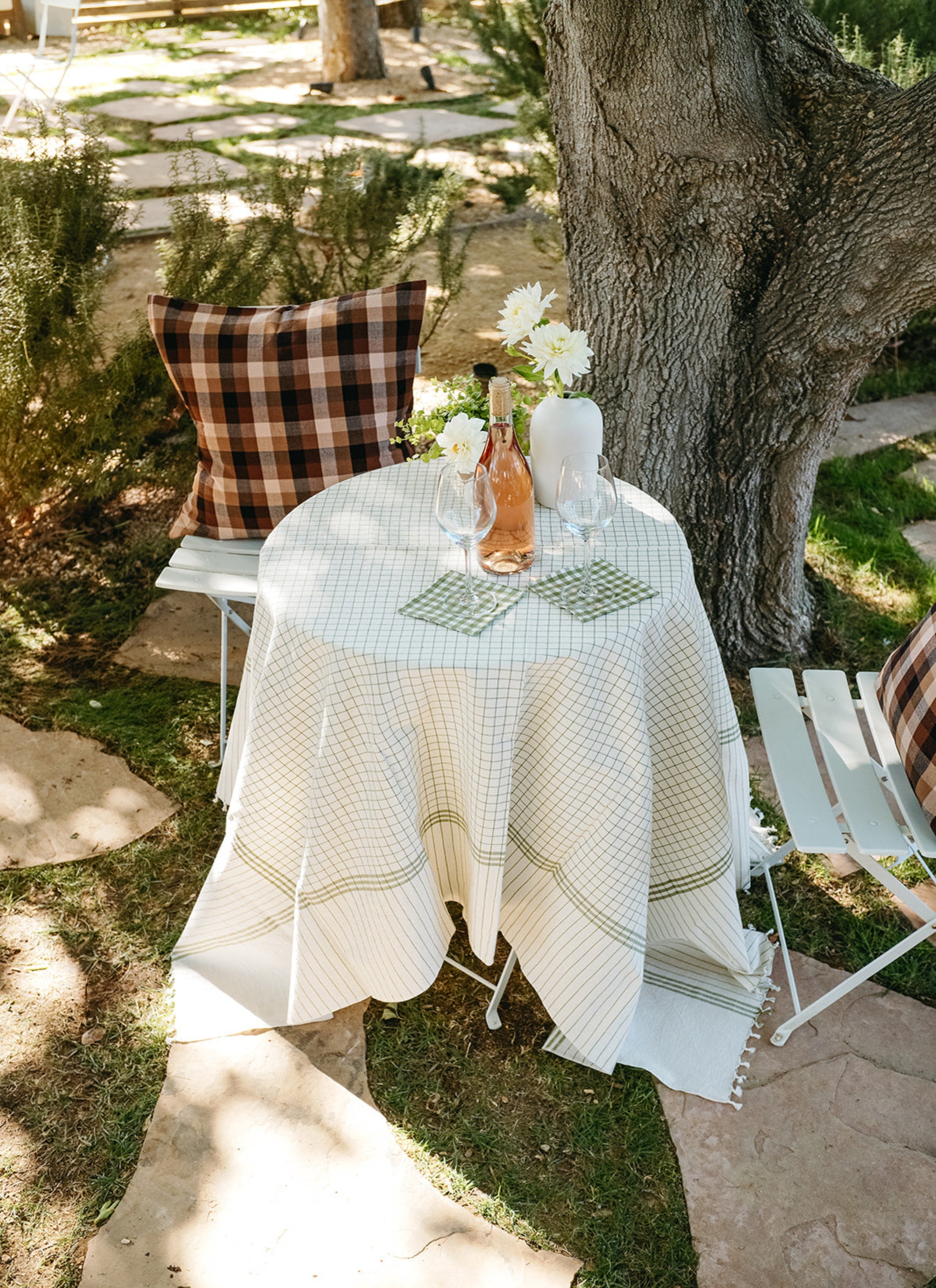 FRENCH LATTICE - Olive Tablecloth