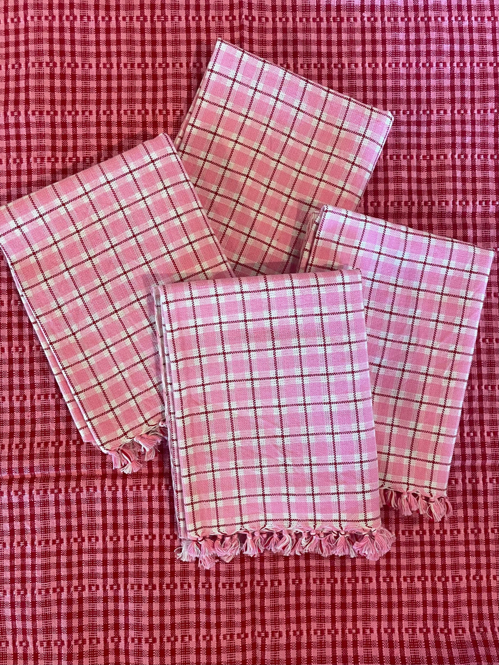 ROSIE PLAID - Pink Tea Towel