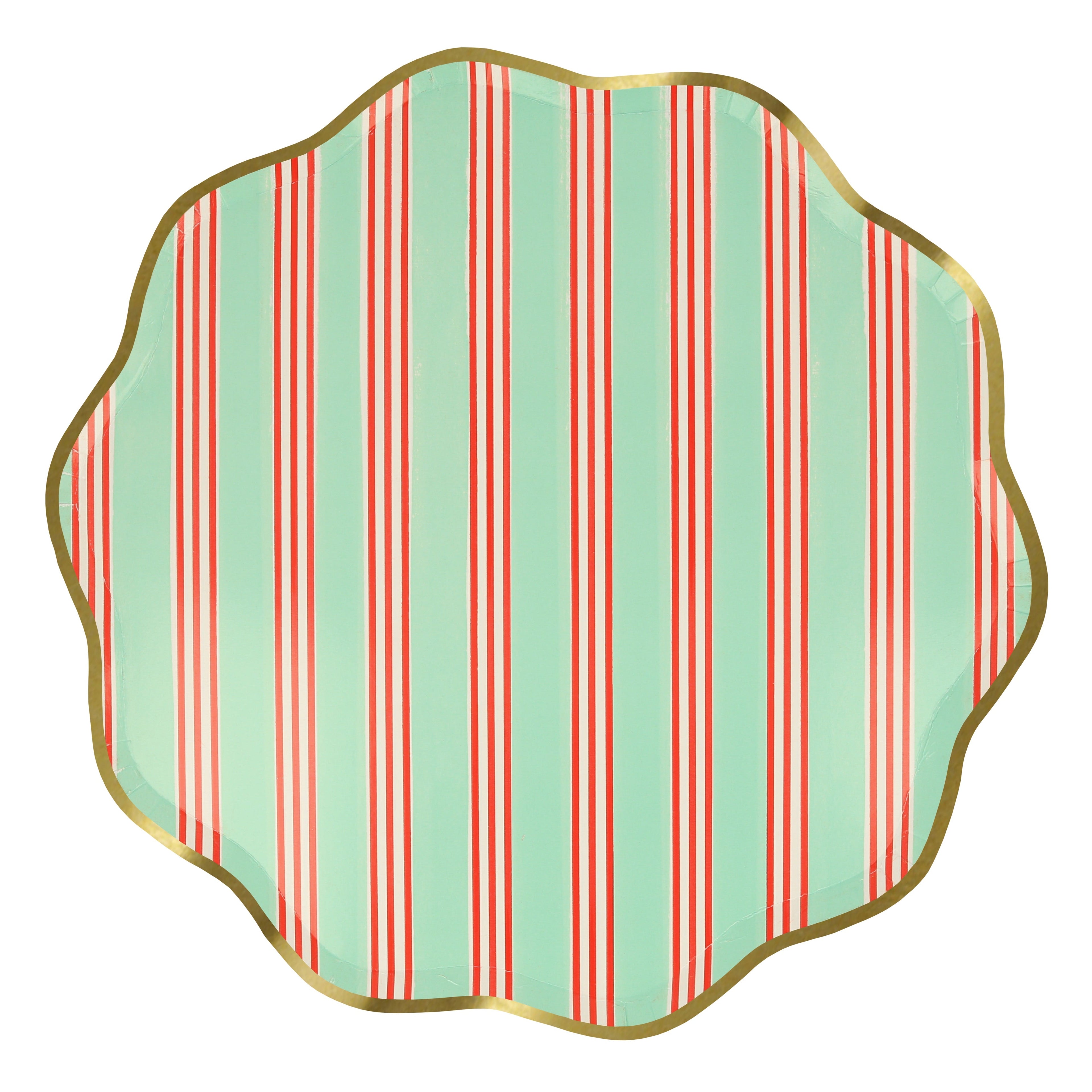 Festive Stripe Dinner Plates (x8)