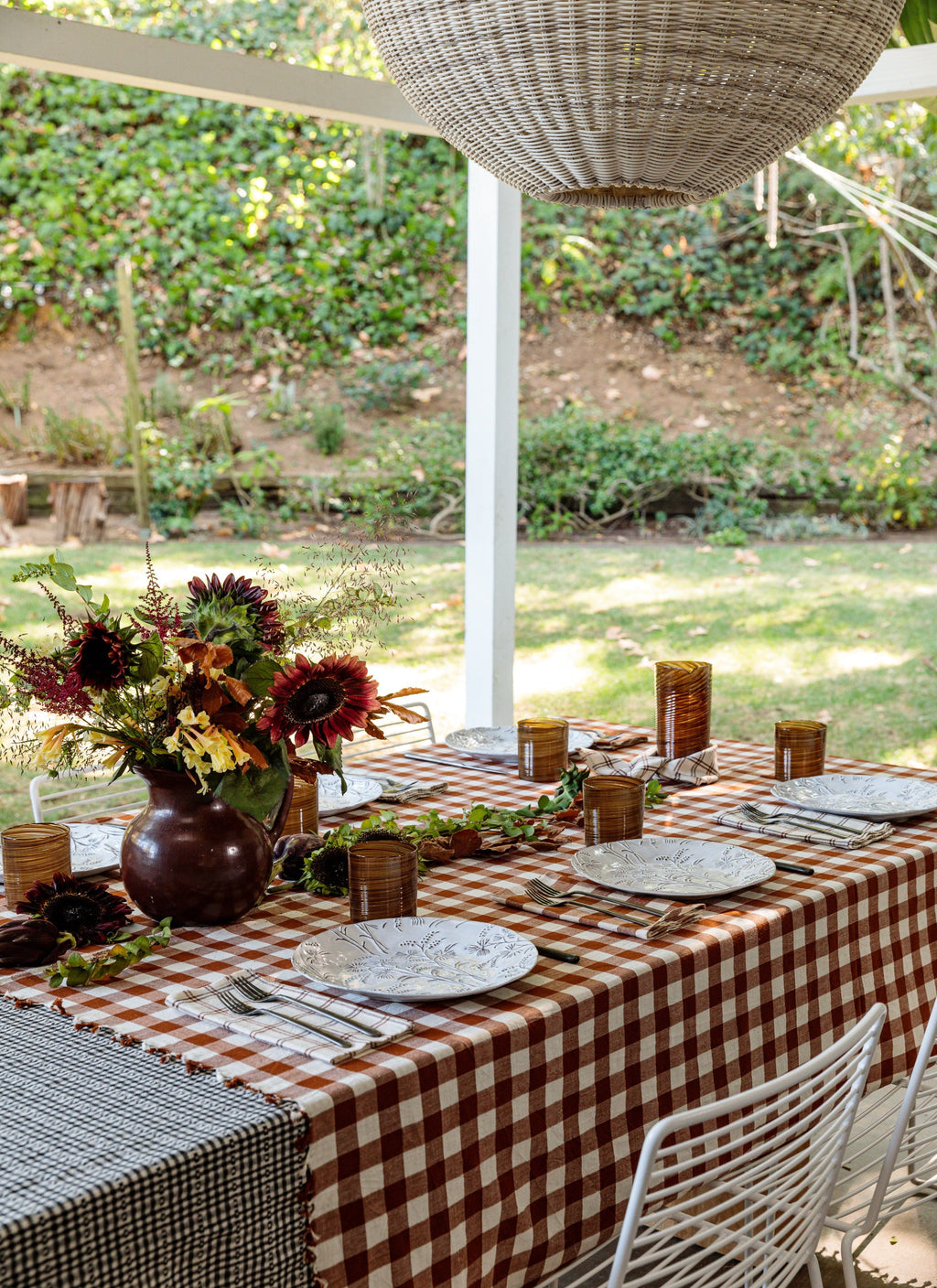 GINGHAM - Nutmeg Tablecloth