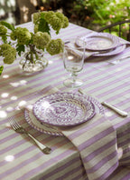 LILAC & CREAM - Stripe Napkins