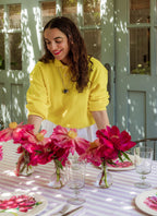 LILAC & CREAM - Stripe Tablecloth