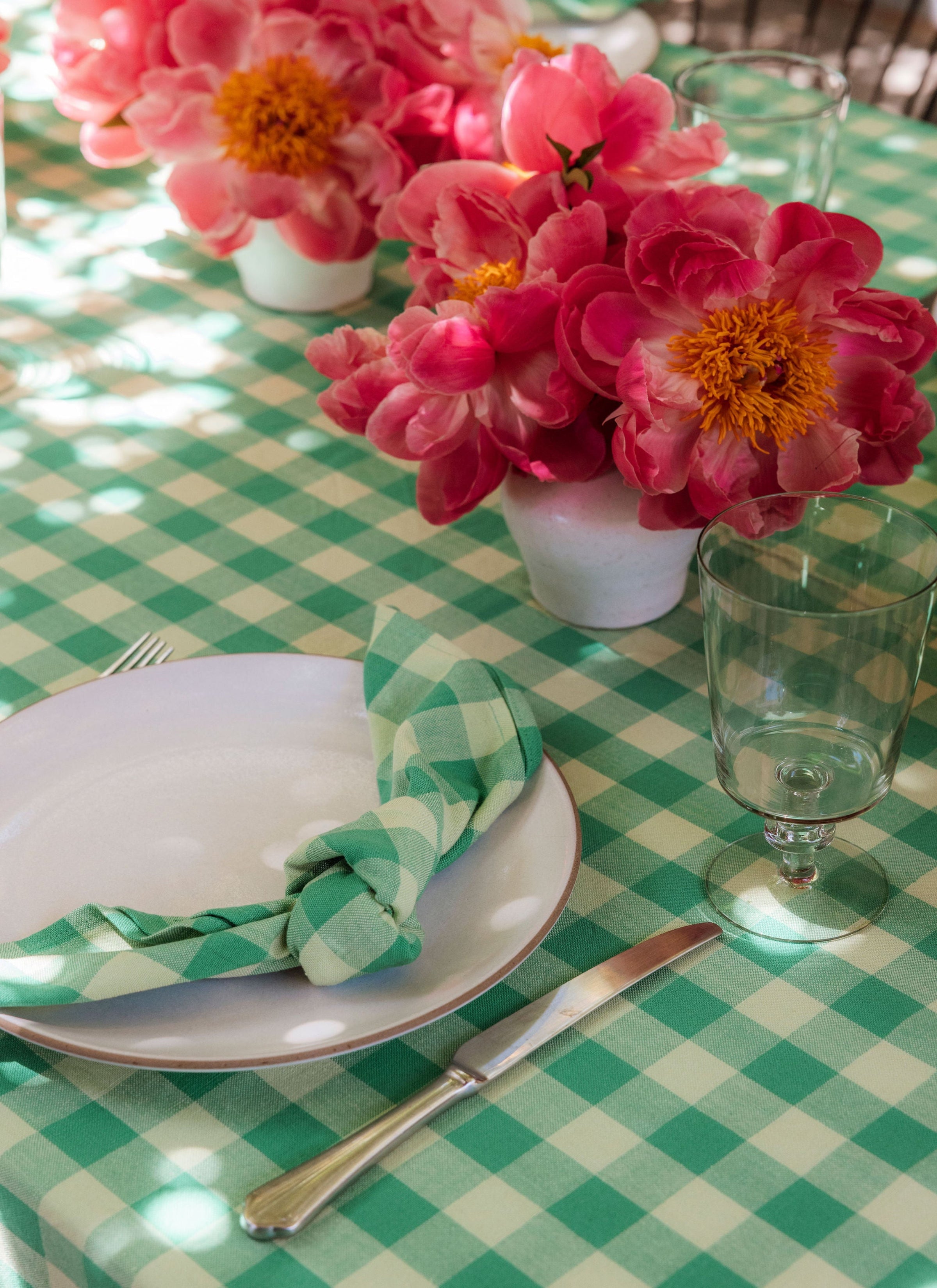 GINGHAM - Lime Tablecloth