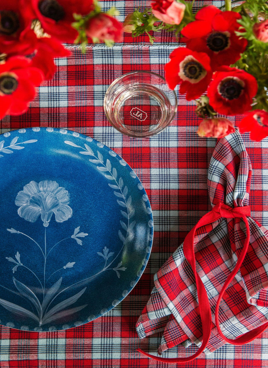 NANTUCKET PLAID - Red Napkins