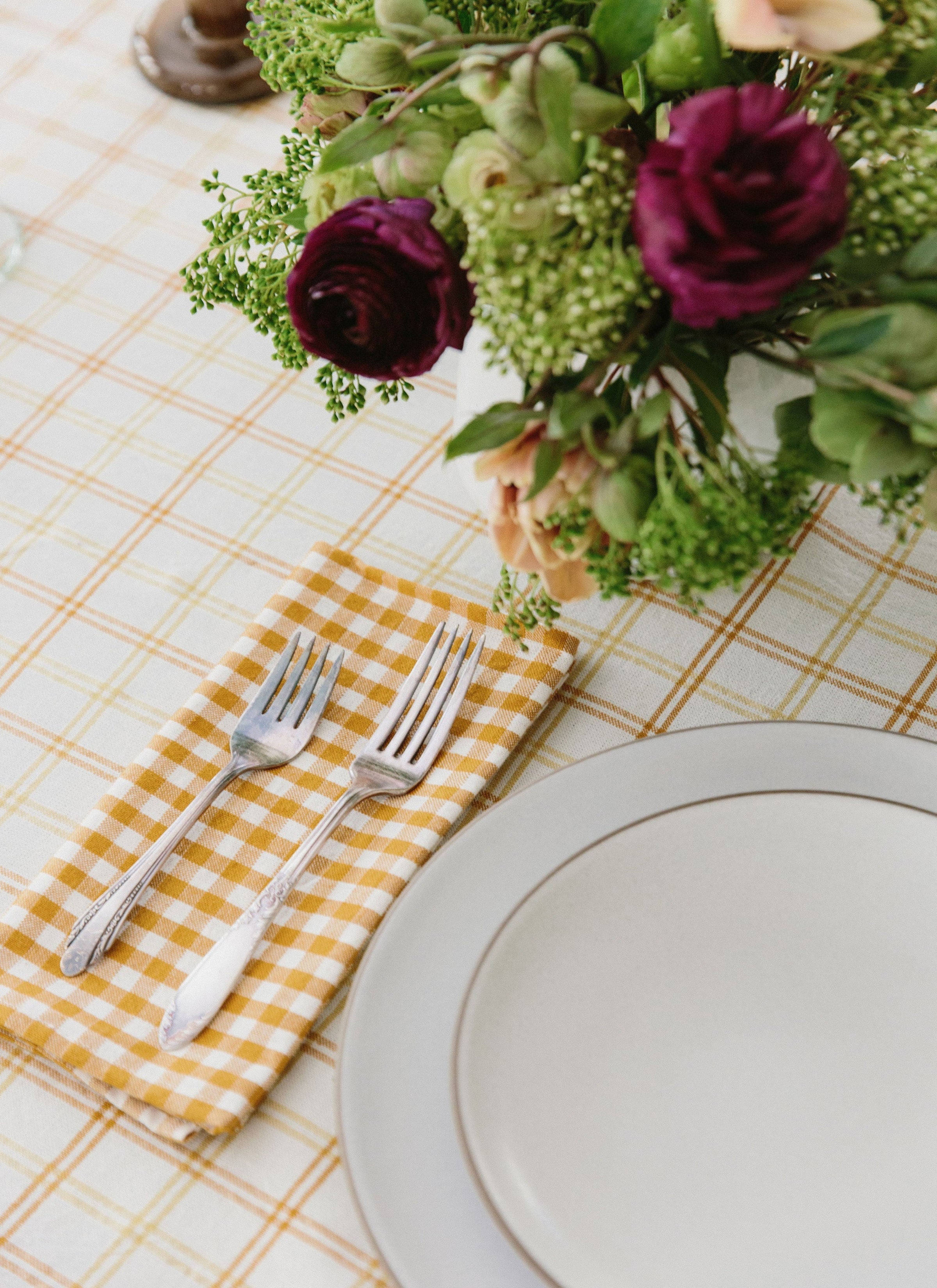 MINI GINGHAM - Goldenrod Napkins