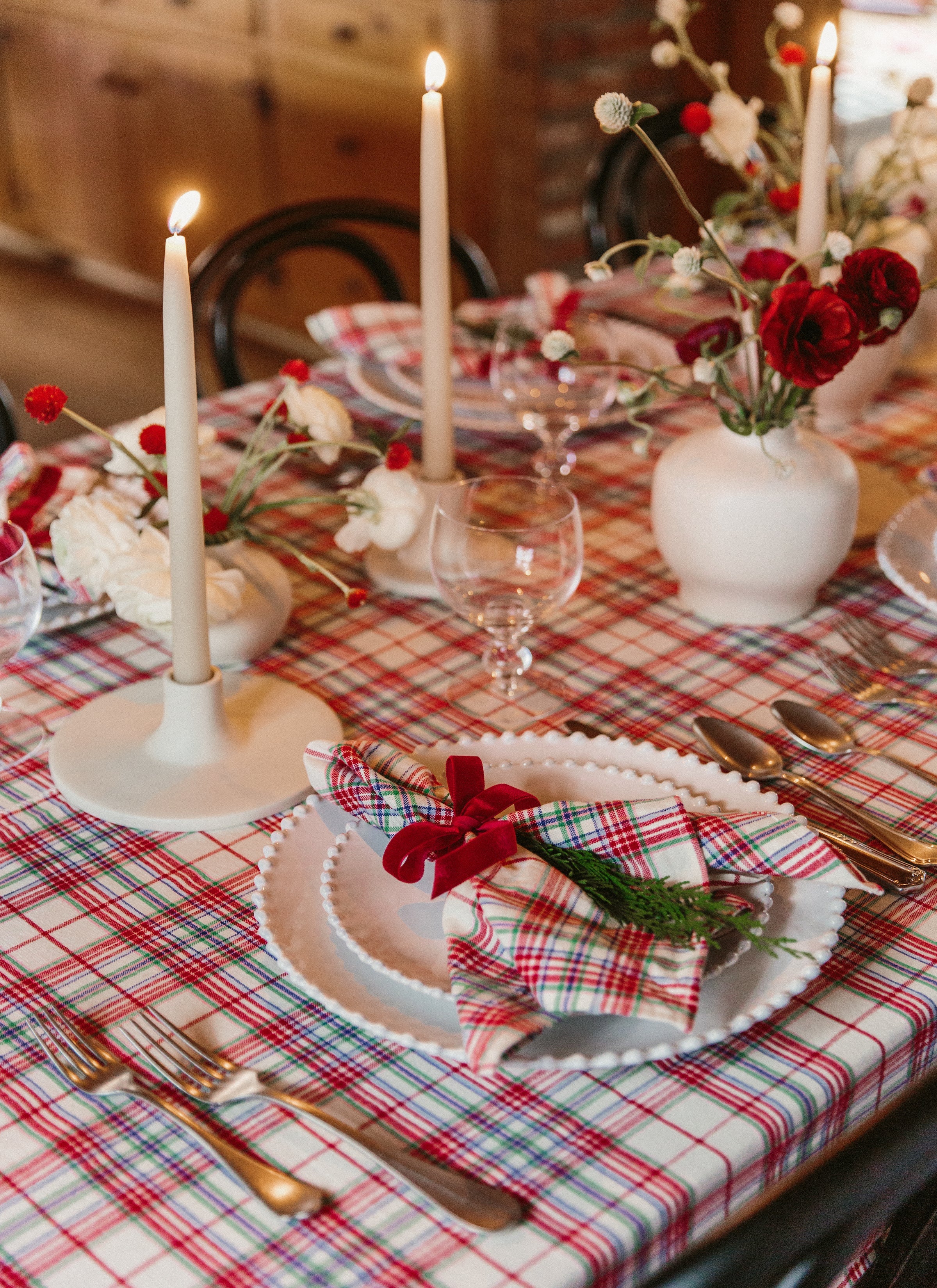 CLARA PLAID - Multicolor Tablecloth