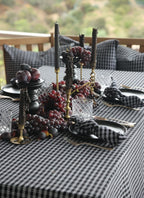 HARRISON PLAID - Black Tablecloth