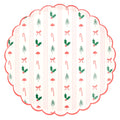 Festive Icon Stripes Dinner Plates (x8)
