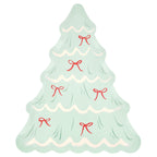 Christmas Tree With Bows Plates (x8)