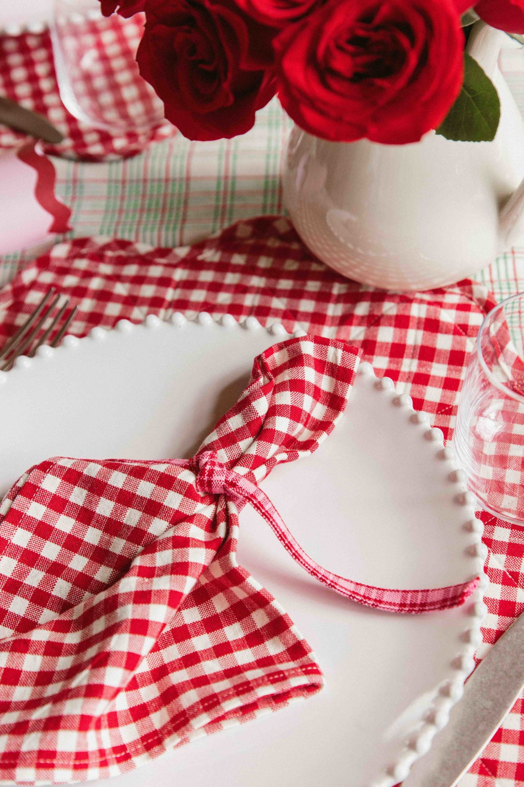 MINI GINGHAM - Red Napkins