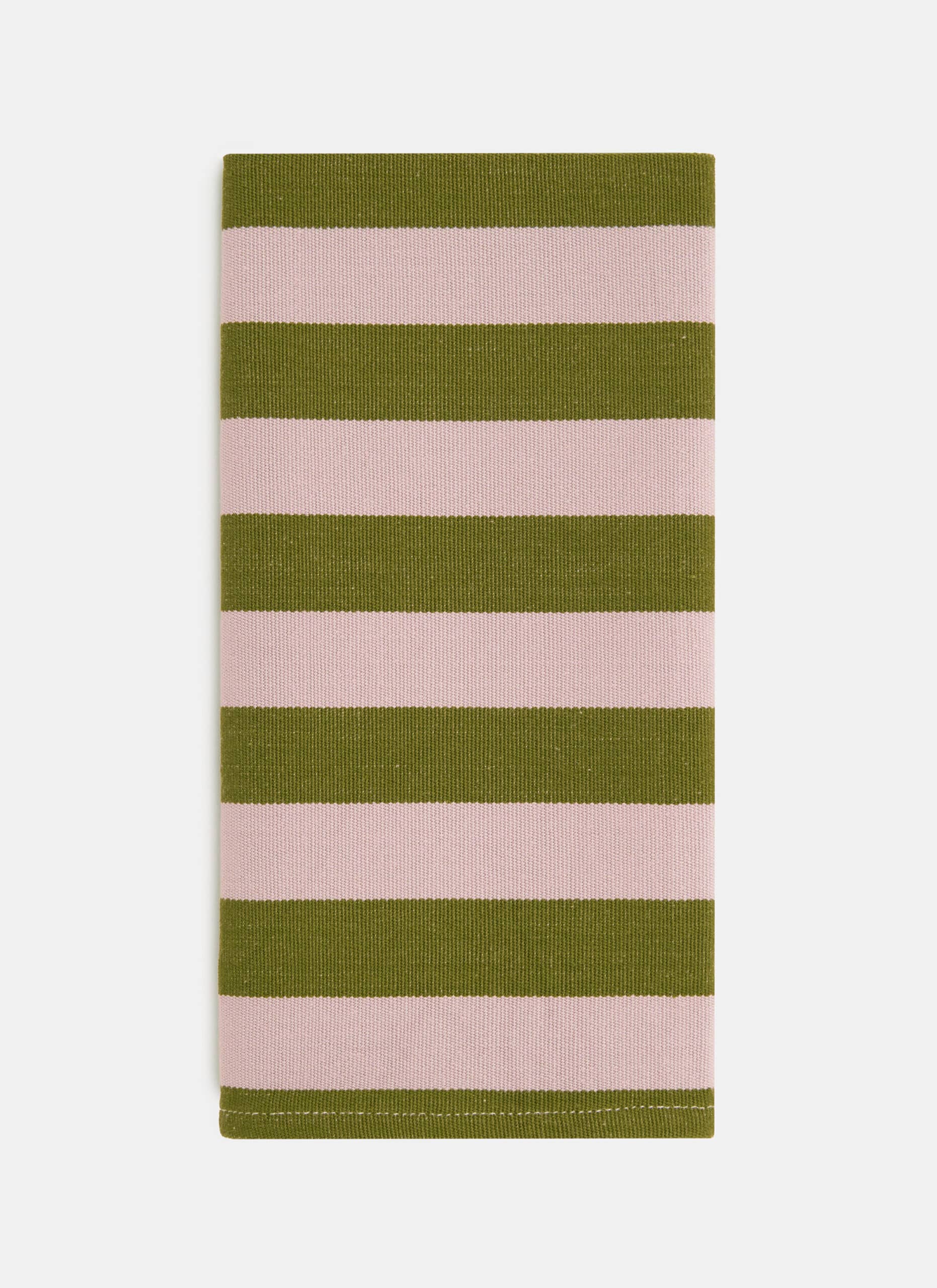 HTH x Domino MEDIUM STRIPE - Oat & Moss Napkins