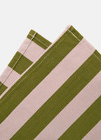HTH x Domino MEDIUM STRIPE - Oat & Moss Napkins