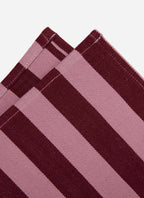 HTH x Domino MEDIUM STRIPE - Lilac & Pomegranate Napkins