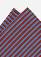 HTH x Domino MINI STRIPE - Tomato & Blue Napkins
