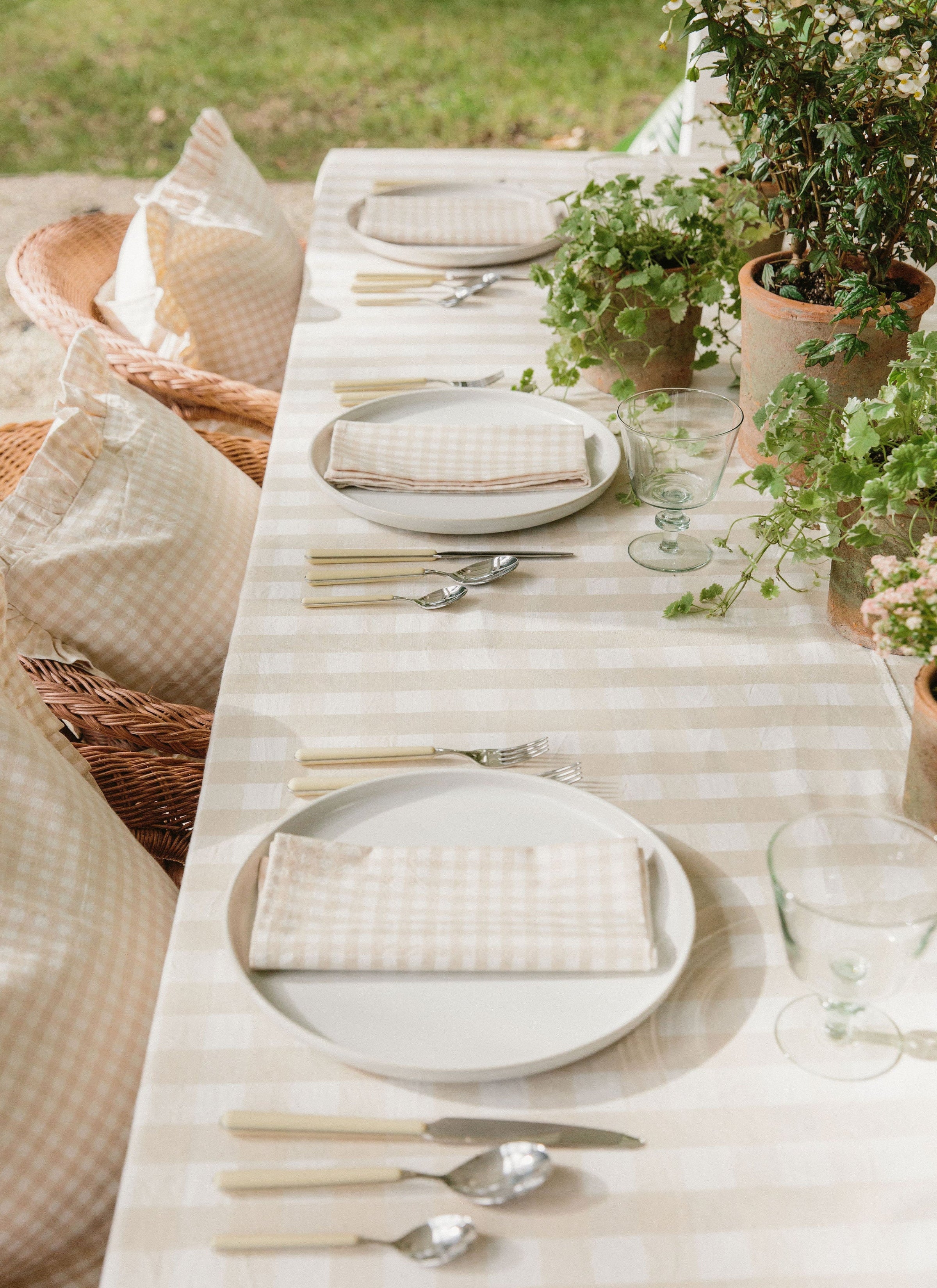 MINI GINGHAM - Cream Napkins