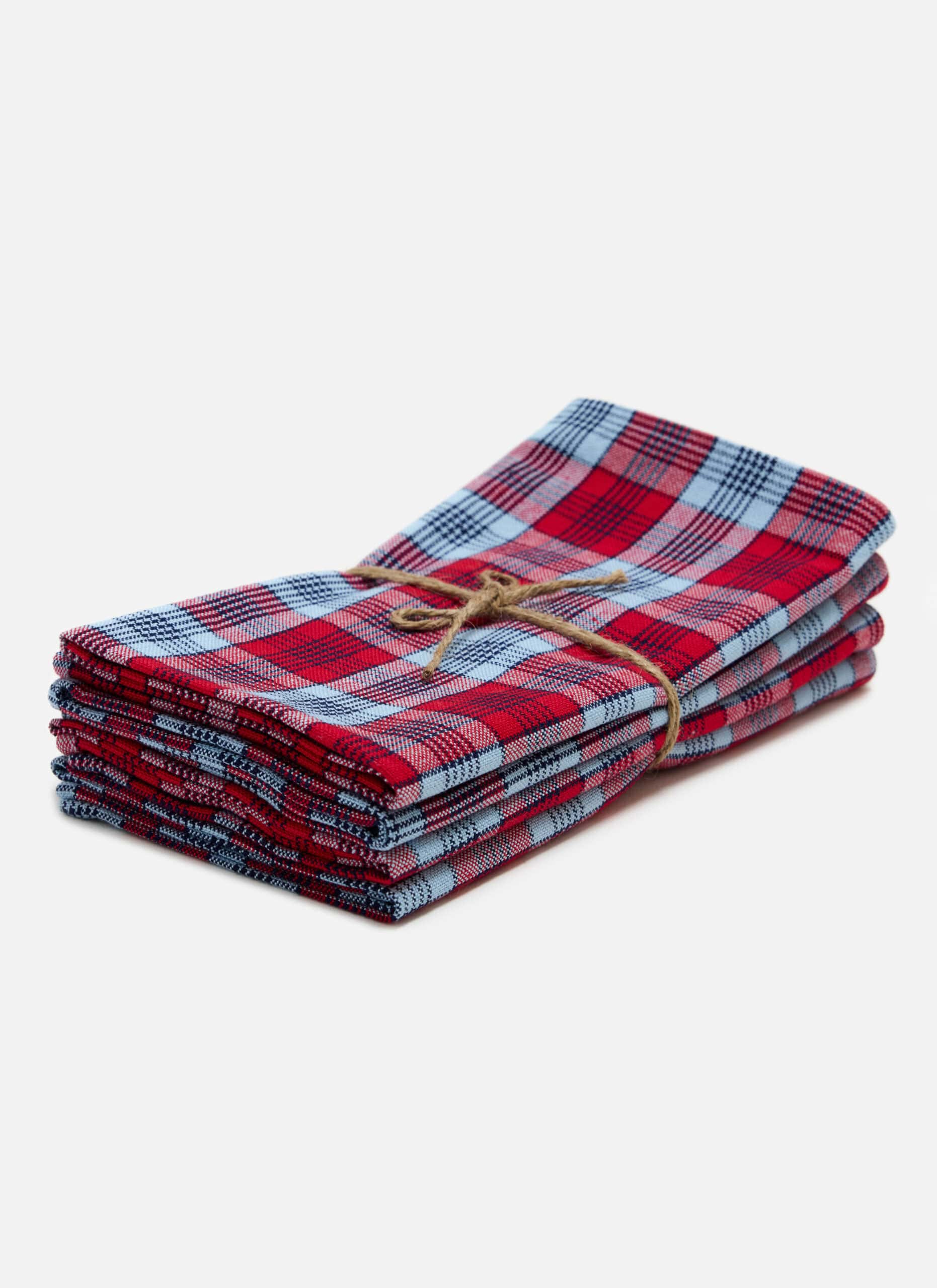 NANTUCKET PLAID - Red Napkins
