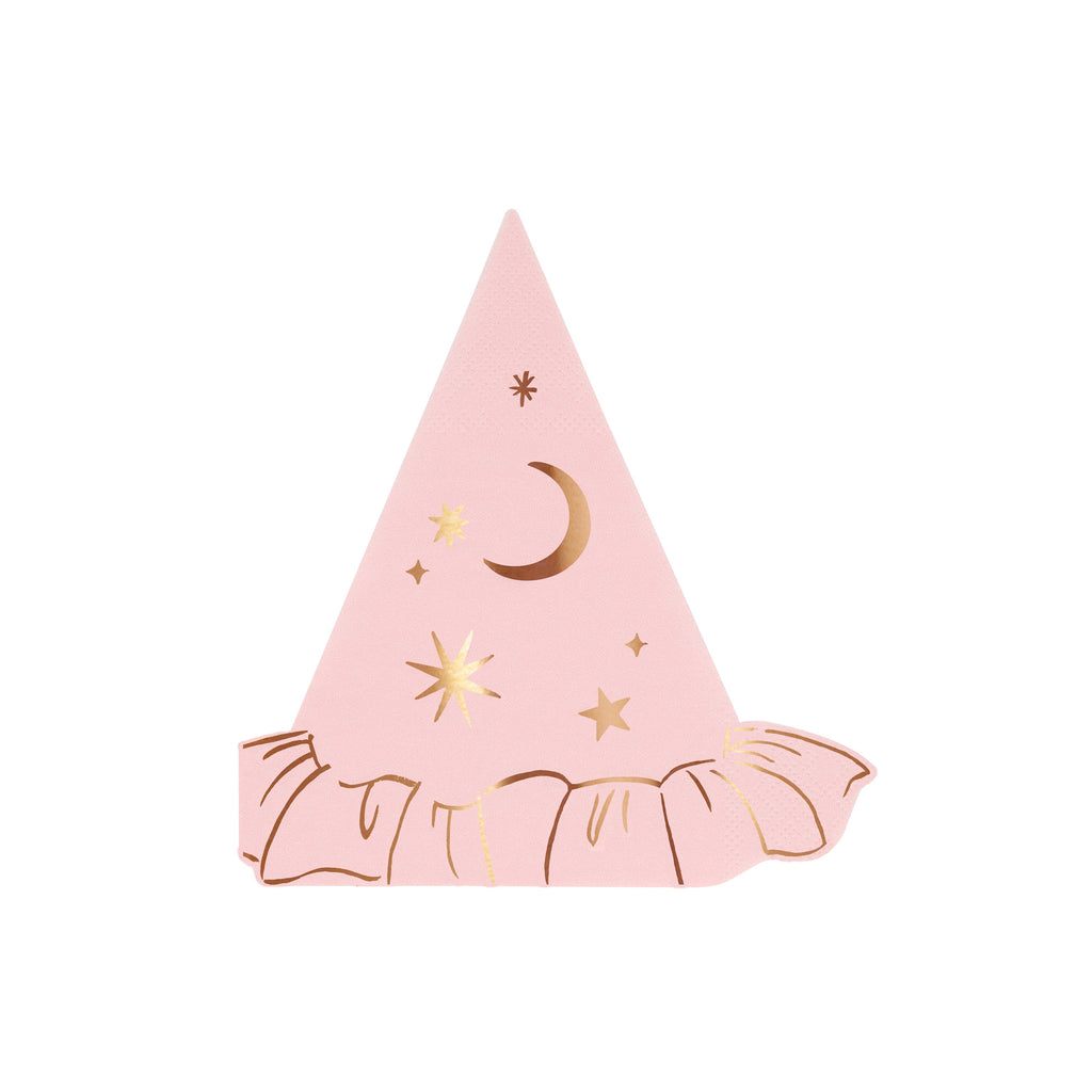 Pink Witch Hat Napkins (x16)