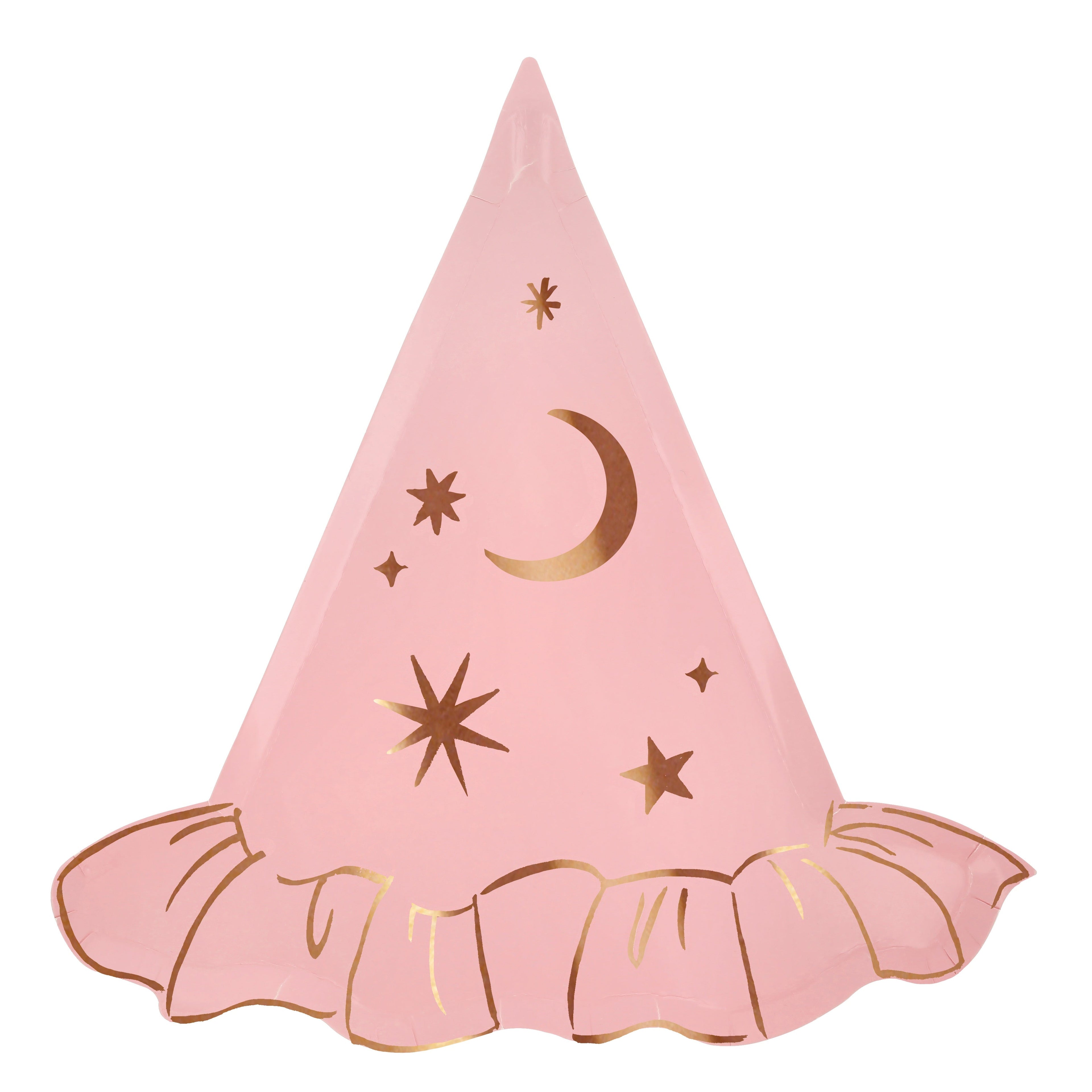 Pink Witch Hat Plates (x8)