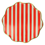 Festive Stripe Dinner Plates (x8)