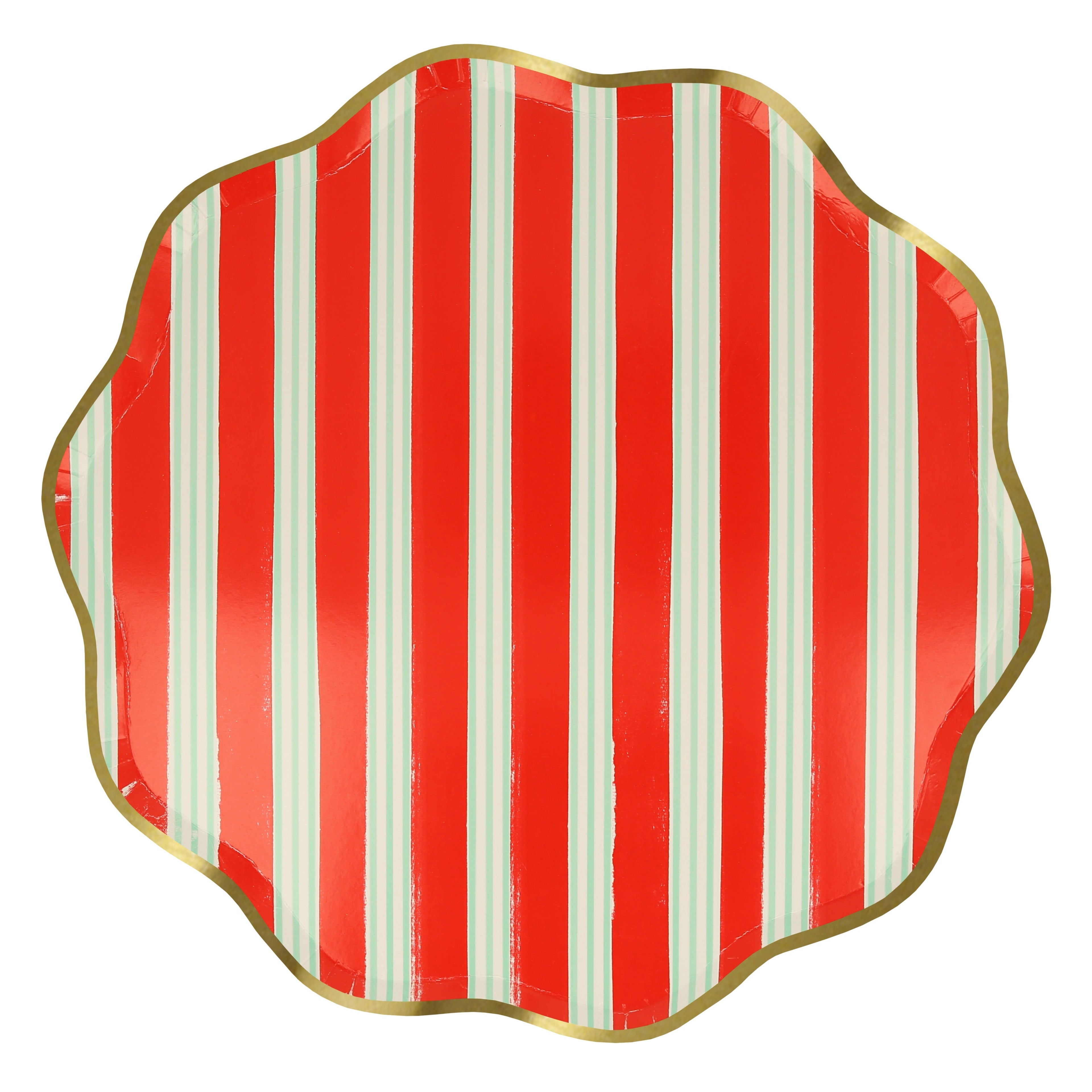 Festive Stripe Dinner Plates (x8)