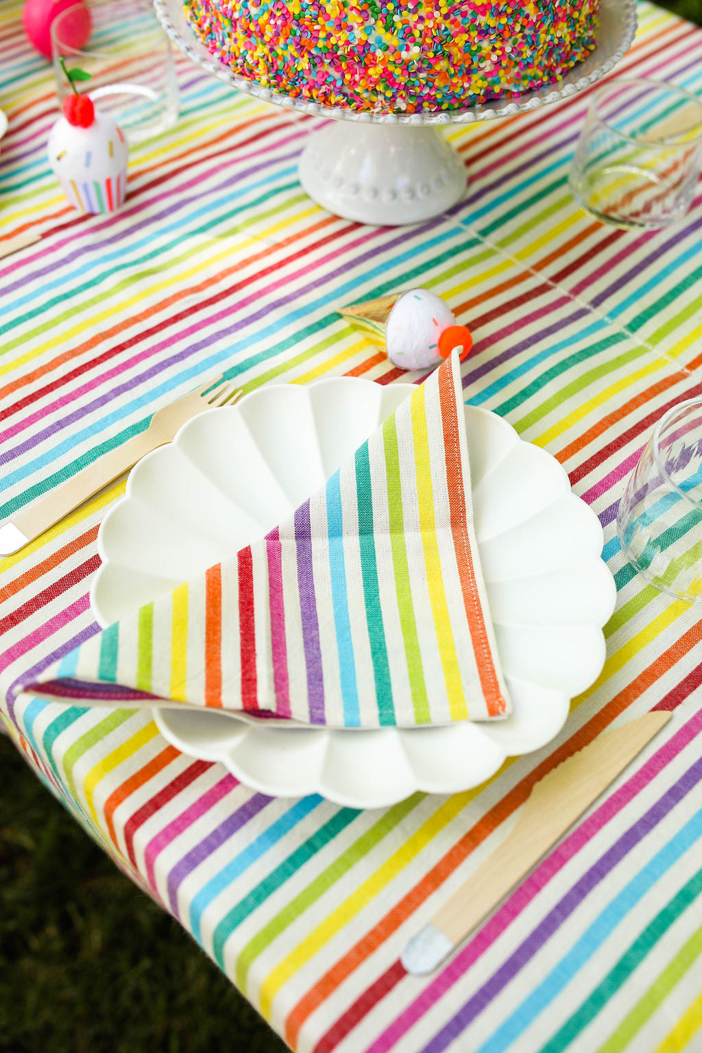 MULTI STRIPE - Rainbow Kid Napkins
