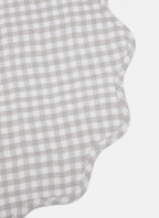 MINI GINGHAM - Dove Quilted Scallop Edge Placemat