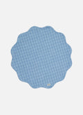 KATHERINE PLAID - Powder Blue Scalloped Edge Placemat