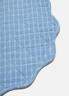 KATHERINE PLAID - Powder Blue Scalloped Edge Placemat